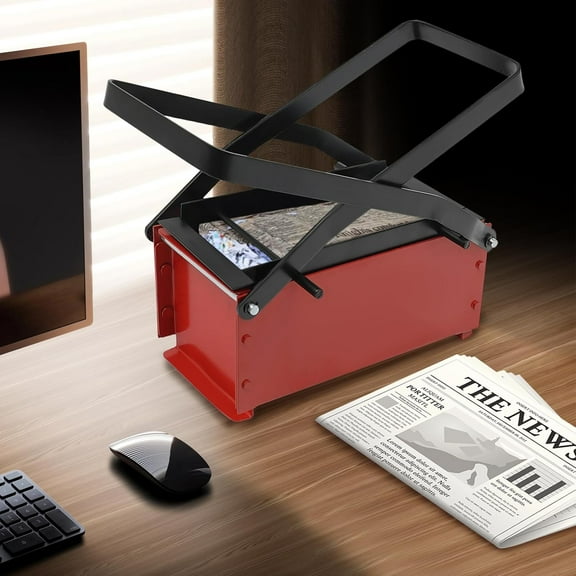 Paper Log Briquette Maker Manual Paper-Press Machine Heavy Duty Indoor Outdoor Home Garden Newspaper Stove Fireplace Tool