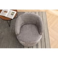 thumbnail image 5 of Yesfashion Swivel Accent Chair, Swivel Barrel Chair with Wood Frame, Round Rotating Base, Ergonomic Backrest, 360° Rotating Upholstered Living Room Chair for Bedroom, Office, 5 of 7