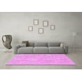 thumbnail image 3 of Ahgly Company Indoor Round Solid Pink Modern Area Rugs, 3' Round, 3 of 4