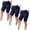 *Dark Blue, variant on VBVC Women's Plus 3-Pack Butt Lift Biker Shorts,Ladies Breathable Stretchy Bottoms,Workout Sweatpants For Women,Black,L-5XL