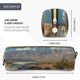 thumbnail image 3 of Disketp Deserted Classic Car Landscape Estuche de Lápices de Cuero con Cierre, Estuche Compacto para Papelería, Bolígrafos y Accesorios Pequeños, 3 of 7