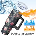 thumbnail image 5 of OBREWU Pioneer Flower Tumbler with Handle and Lid,Pioneer Flower 40oz Double Wall Vacuum Insulated Tumbler,Cups Gift for Women and Men, 5 of 7