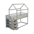 thumbnail image 5 of Twin House Bunk Bed with Shelves and Drawers for Bedroom, 5 of 10