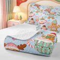 thumbnail image 4 of Manfei Cute Snowflake Twin Quilt Set,Christmas Happy Holiday Twin Coverlet Set,2-Piece,1 Bedspread and 1 Pillowcase, 4 of 7