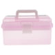 thumbnail image 3 of Caja de Herramientas de Pintura de Joyería de Costura de Plástico de 2 Capas Perfecl Organizador Rosa, 3 of 8
