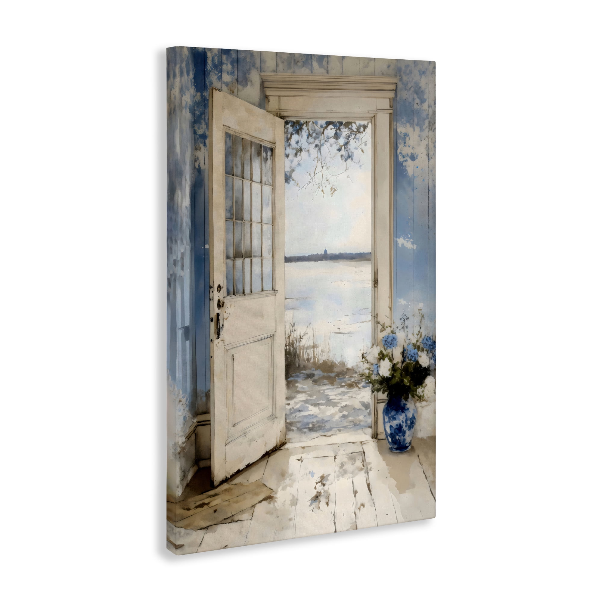 Stupell Industries Blue Country Cottage Doorway Canvas Wall Art, design by LSR Design Studio