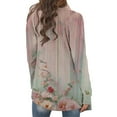 thumbnail image 6 of Sexlip Womens Cardigans Lightweight Floral Print Long Sleeve Vintage Long Cardigans Open Front Comfy Dressy Casual Coat Multicolor L, 6 of 6