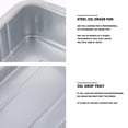 thumbnail image 3 of QJUHUNG 1pc Steel Oil Drain Pan Waste Engine Oil Collector Tank Oil Drip Tray, 3 of 5