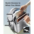 thumbnail image 4 of Mochila HOTOR Travel Bag 15.6, impermeable, para portátil, color gris, 4 of 7