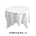 thumbnail image 3 of Birdeem Round Tablecloth 35.4 Inch, Solid Color Washable Table Cloth, Polyester Fabric Dinner Table Cover for Dining Room, Party, Everyday Use, 3 of 7