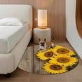 thumbnail image 2 of Rustic 6FT Round Area Rugs for Living Room 111 Sunflowers Wood Grain Texture Pastoral Vintage Ultra-Thin Non-Slip Round Rugs Machine Washable Low Pile Circle Carpet for Bedroom Kitchen Nursery, 2 of 9