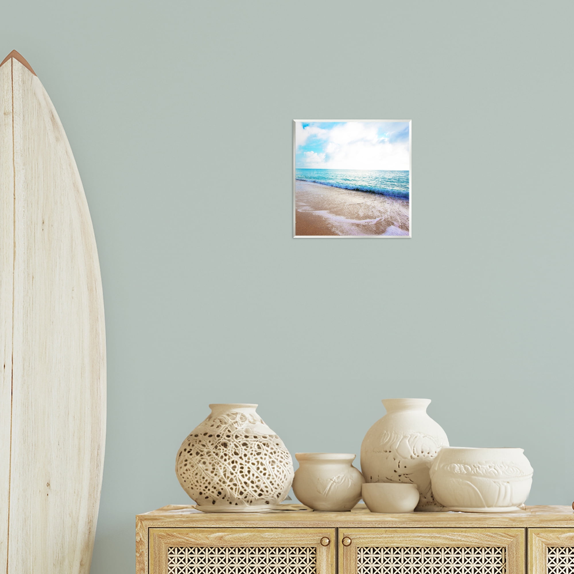 Stupell Industries Billowing Beach Wave Nautical & Beach Photography Unframed Art Print Wall Art, 12 x 12