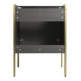 thumbnail image 5 of Fine Fixtures  Oakville Bathroom Vanity  with White Ceramic Sink Black Coal Oak - Satin Brass Hardware 24 Inch, 5 of 8