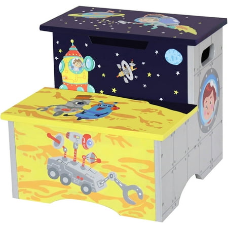 Wooden Step Stool - Fantasy Fields Outer Space Step Stool