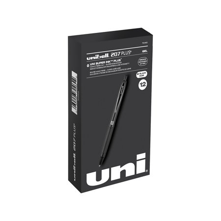 UPC: 0030246704622 | uniball™ 207 Plus+ Retractable Gel Pens  Medium Point (0.7mm)  Black  12 Pack