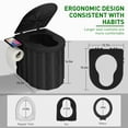 thumbnail image 2 of Portable Camping Toilet with Pop Up Privacy Tent, Folding Portable Toilet for Camping with 12 Inch Seat, LED Light Portable Bathroom Kit for Adults up to 400 Lbs, 2 of 7