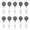 F, variant on WSBDENLK 10Pc Retractable Badge Holder Badge Holder Scroll Id Card Holder 10 Colors