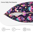 thumbnail image 5 of Haiem cartoon Skull rainbow space Print Velvet Soft Solid Decorative Square Throw Pillow Covers Set with Elegant Piping Christmas Cushion Case for Sofa Bedroom Car-18"x18", 5 of 8