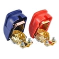thumbnail image 1 of Quick Release Battery Terminal Connectors, Positive & Negative Car Battery Clamps, Top Post Marine Power Connectors for RV, Boat & Vehicle, 1 Pair, 1 of 8