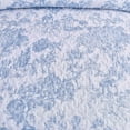 thumbnail image 6 of 3 Pieces Navy Blue Toile Floral Plants Printed Bedspread Bedding Pack Soft Lightweight Microfiber Coverlet Pack for All Season (112"×96") - California King Size, 6 of 7