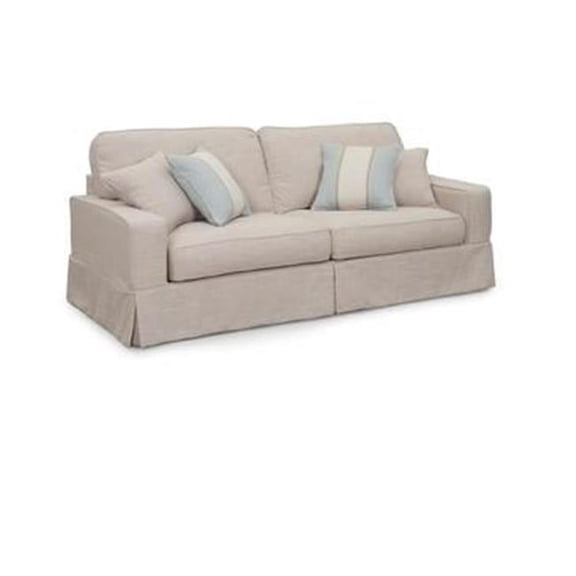 Sunset Trading American Slipcovered 88'' Sofa in Linen
