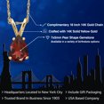 thumbnail image 2 of Gem Stone King 10K Yellow Gold Red Garnet Pendant Necklace for Women | 0.77 Cttw | Gemstone January Birthstone | Pear Shape 7X5MM | With 18 inch Chain, 2 of 6