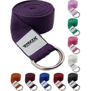 RDX 8ft Yoga Strap with D-Ring Buckle, Durable Polyester Cotton Adjustable Belts for Stretching Pilates Dance