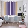thumbnail image 4 of Purple Yellow Ombre Kitchen Curtains Window Panels, Farmhouse Modern Gradient Art Insulated Window Treatment Curtain, Grommet Curtains for Bedroom/Living Room/Bathroom, 2 Piece 52"Wx63"L, 4 of 8