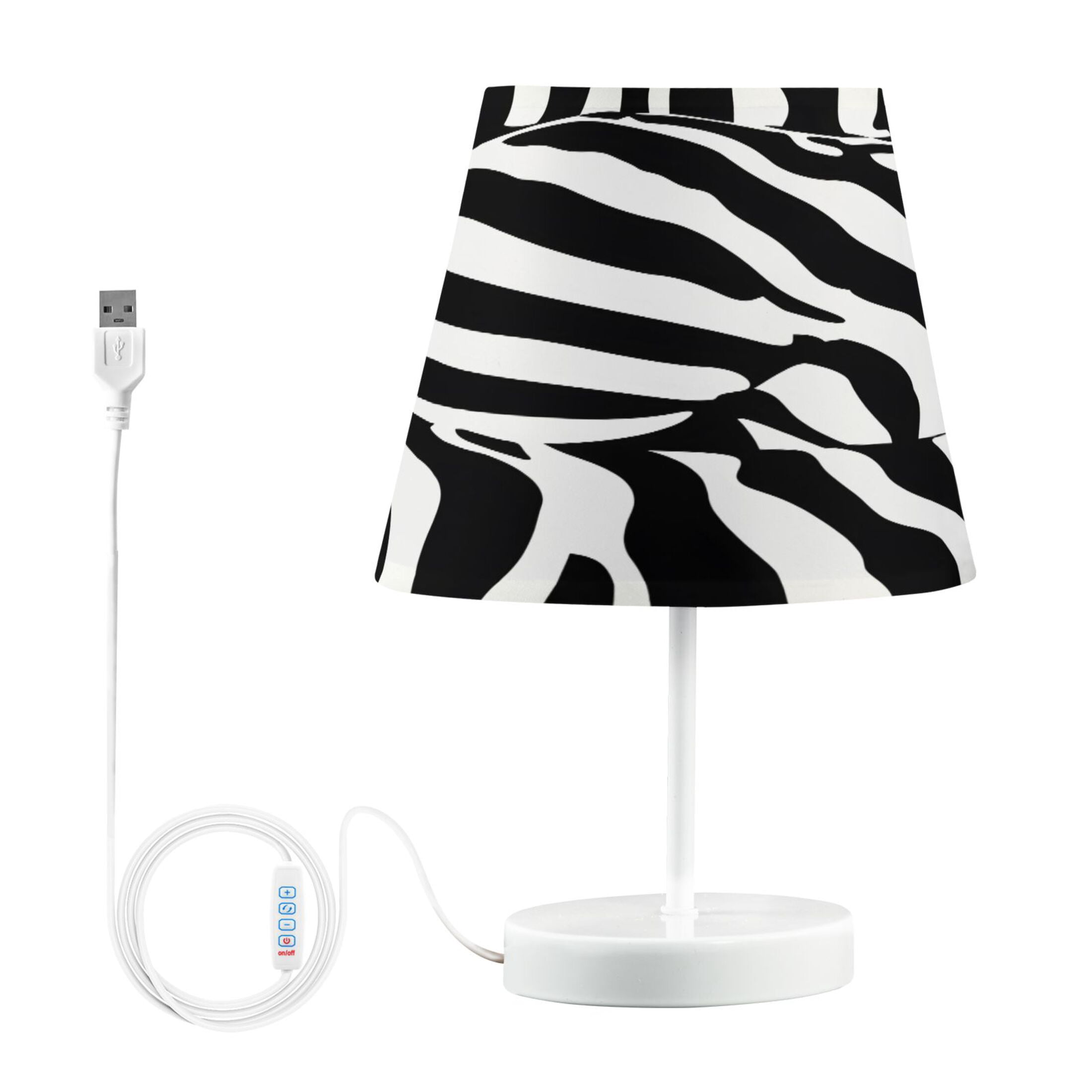 Zebra Stripe Desk Lamp LED Table Nightstand Lamps with 3 Color Temperatures for Home Bedroom Living Room Decor 6x11