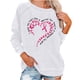 thumbnail image 2 of ICHUANYI Clearance Women Casual Long Sleeve Round Neck Tops Loose Shirts Blouse Print Sweatshirt(White, L) ICHUANYI WER2023081013897, 2 of 6