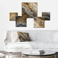 thumbnail image 2 of Designart "Marble Essence Gold and Grey III" Abstract Marble Living Room Set, 2 of 5