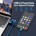 thumbnail image 4 of Cable de carga Aurnoet USB C a USB C de 6 pies, 5 unidades, 60 W, para iPhone, 4 of 7