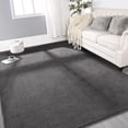 thumbnail image 1 of Alfombra Gifeas, grande, ultrasuave, moderna, 120 x 180 cm, gris oscuro, 1 of 9