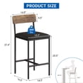 thumbnail image 2 of COZONY Set of 2/4 Bar Stools, Counter Height with Back & Upholstered Seat, Footrest for Kitchen Island, Bars, 2 of 7