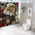 thumbnail image 7 of Orinice Eagle Flowers Daisies Bathroom Decor Set with Hooks, Colorful Luxurious Polyester Fabric Shower Curtain, 100% Waterproof Home Bathtubs Decoration 60x72, 7 of 7
