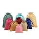 thumbnail image 2 of Bolsa de lino cepillado compuesto, bolsa de embalaje de regalo de joyería, bolsa de lino navideña a prueba de polvo y cálida para joyas, 2 of 4