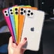 thumbnail image 4 of Fluorescent Color Transparent Phone Case For iPhone 15 14 Plus 11 12 13 14 15 Pro Max X XR XS Max 7 8 Plus Soft Shockproof Cover, 4 of 5