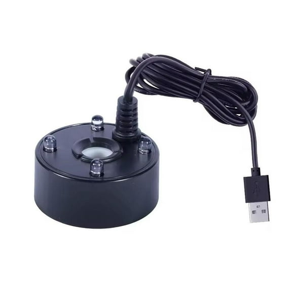 Aquarium Fogger Ultrasonic Fish Tank Mist Maker Silent Oxygenator with LED Light, Compact High-Pressure Atomizer for Freshwater & Saltwater Aquariums