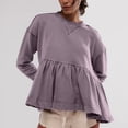 thumbnail image 2 of POETANCE Clothing Women's Fashion Shirt Cute Womens Tops Sweatshirts Long Sleeve Crewneck Sweatshirt Hoodies For Women Trendy Outfits Fall Clothes, 2 of 7