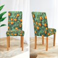 thumbnail image 3 of Yayeee 4 Pack Dining Chair Covers Stretch Parson Chairs Slipcovers Seat Protector, Orange Tree Pattern, 3 of 6