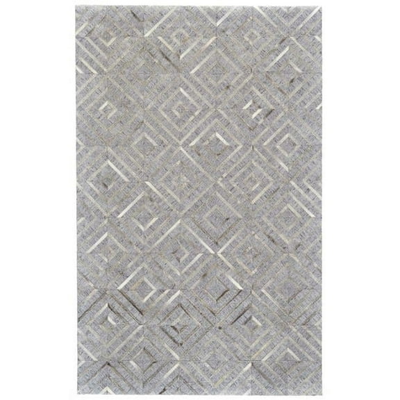 5 x 8 ft. Gray Taupe & Ivory Geometric Hand Woven Rectangle Area Rug - Gray Taupe and Ivory - 5 x 8 ft.