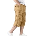 thumbnail image 2 of Conairie Men's Cargo Shorts Casual Capri Stretch Work Shorts Lightweight Summer Hiking Shorts with Multi Pockets Khaki XXXL, 2 of 5