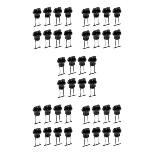 Transemion 8piece Kayak Drain Plug Wide Compatibility Marine Grade Materials Easy To Install Marine Drain Plug black 5Set