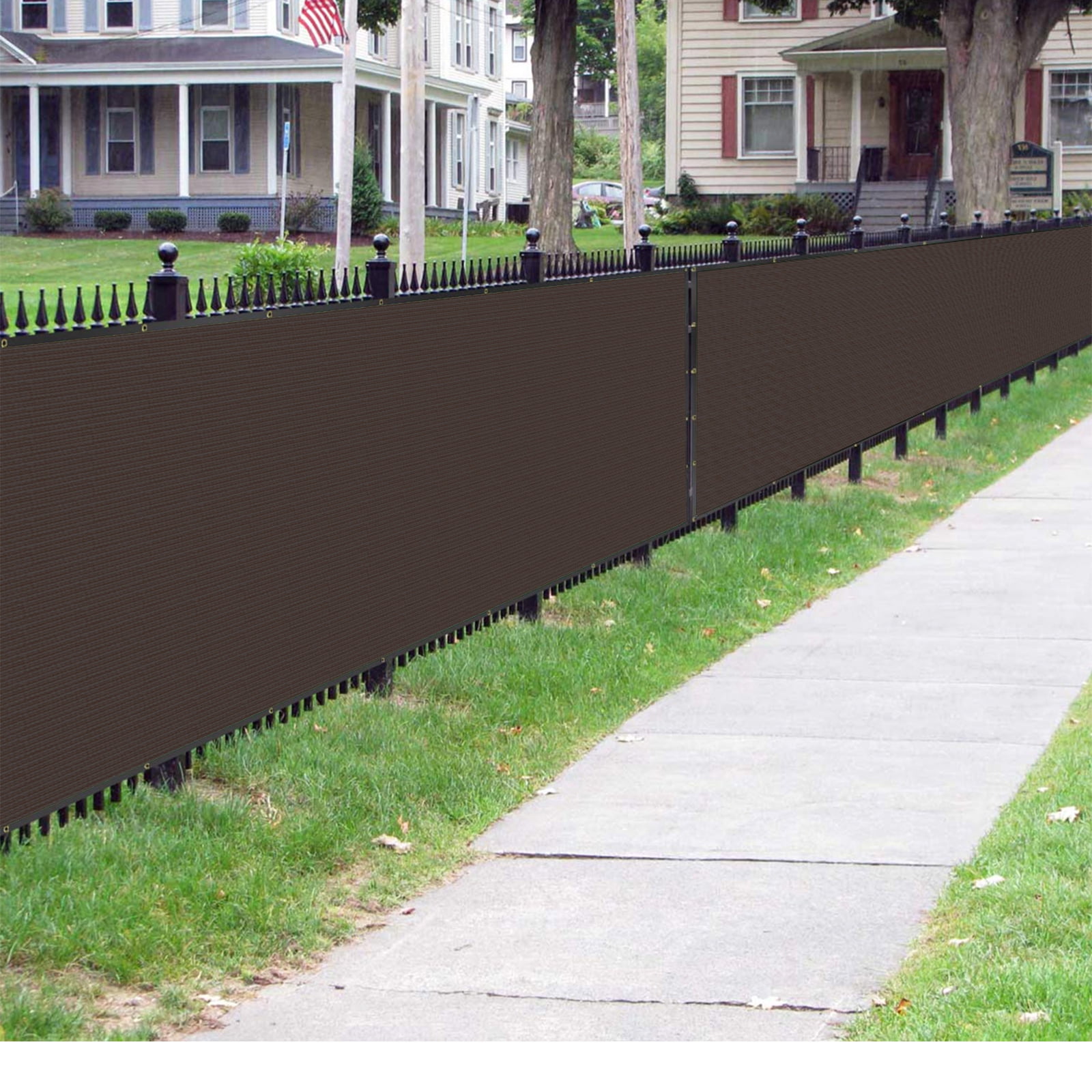 Bibana 6ft x 50ft Privacy Fence Screen Windscreen Shade Cloth for Garden and Balcony - Brown