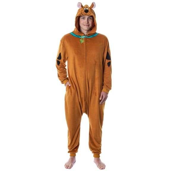 Scooby-Doo Mens' Hooded Union Suit Adult Costume Pajama Sleeper