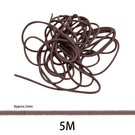 

Follure 3Mm Thin Fine Round Elastic Stretch Bungee Shock Cord Length 5M