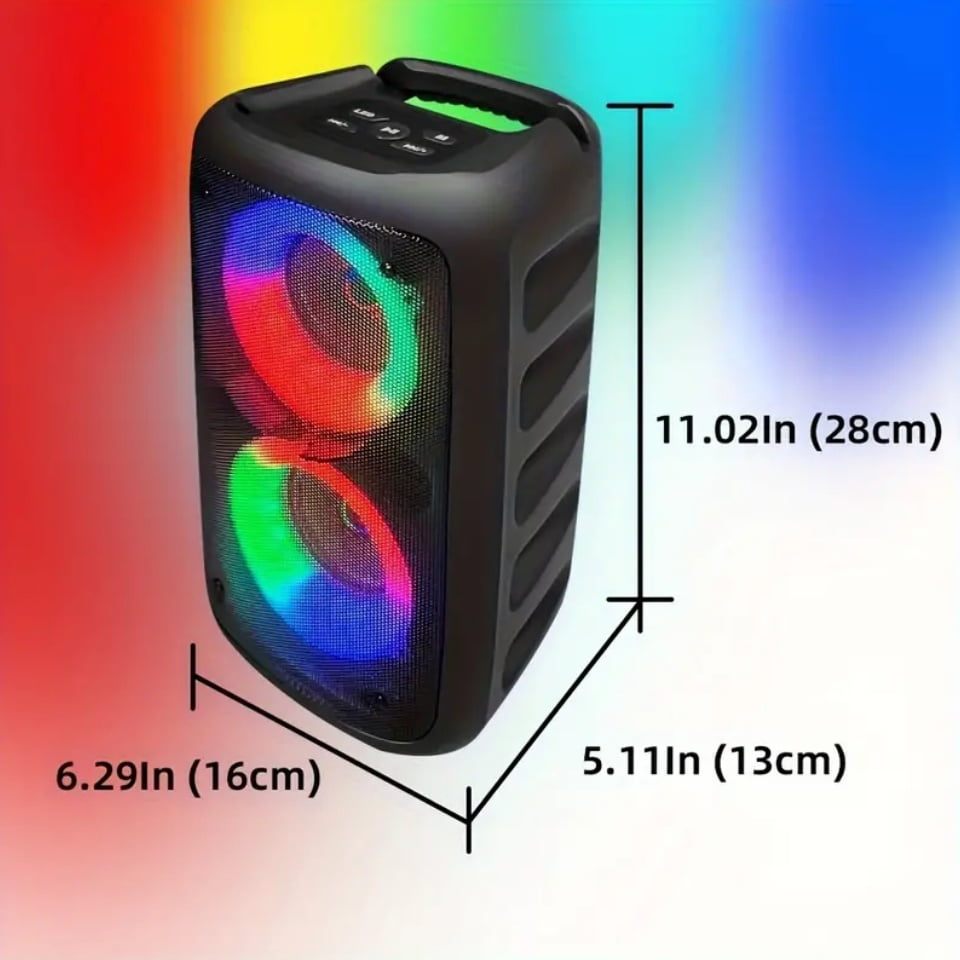 Portable Bluetooth Speakers, Big Speaker, Karaoke Machines With Microphone,  For Outdoor Sports And Family Gatherings(Black)