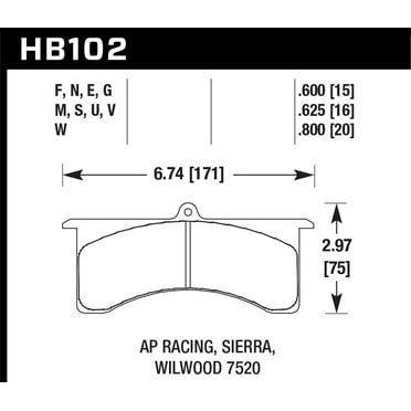 Wilwood Pad Set BP-20 6712 Dynapro 6 main image 1