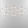 thumbnail image 3 of Global 1- Light Natural Aged Brass - LED Glass And Steel, 3 of 5