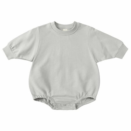

Leesechin Toddler Boys Clothes Clearance Autumn Spring Baby Girls Boys Cute Romper Long Sleeve Button Sweatshirt Jumpsuits